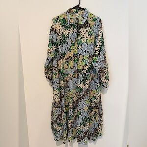 H&M Floral Midi Dress - Multicolor
